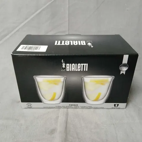 BIALETTI FIRENZE GLASS TUMBLERS – 2 PACK (BOXED)