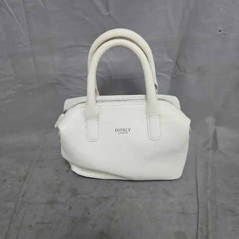 OUTLET OSPREY LONDON ISLAND MINI BAG WHITE WITH BLACK CARRY BAG