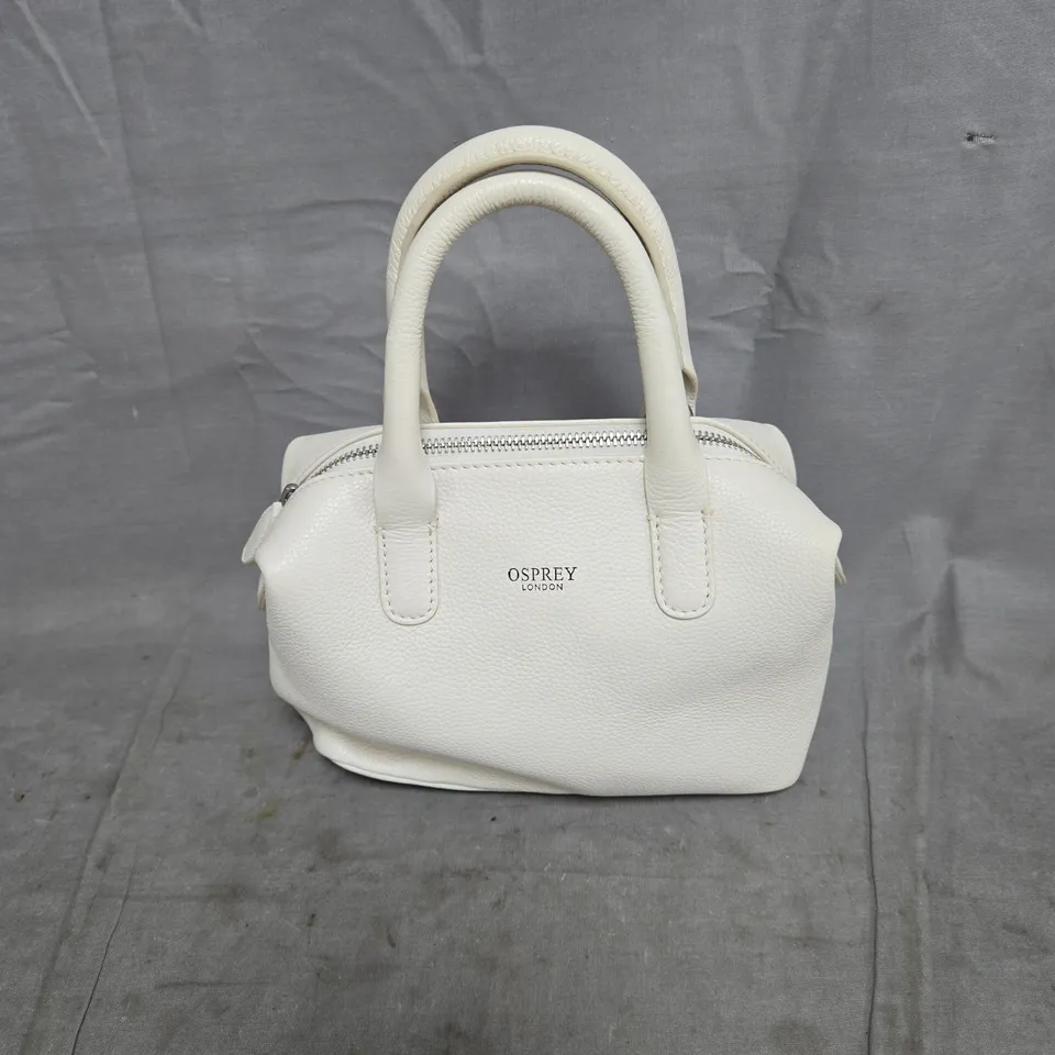 OUTLET OSPREY LONDON ISLAND MINI BAG WHITE WITH BLACK CARRY BAG