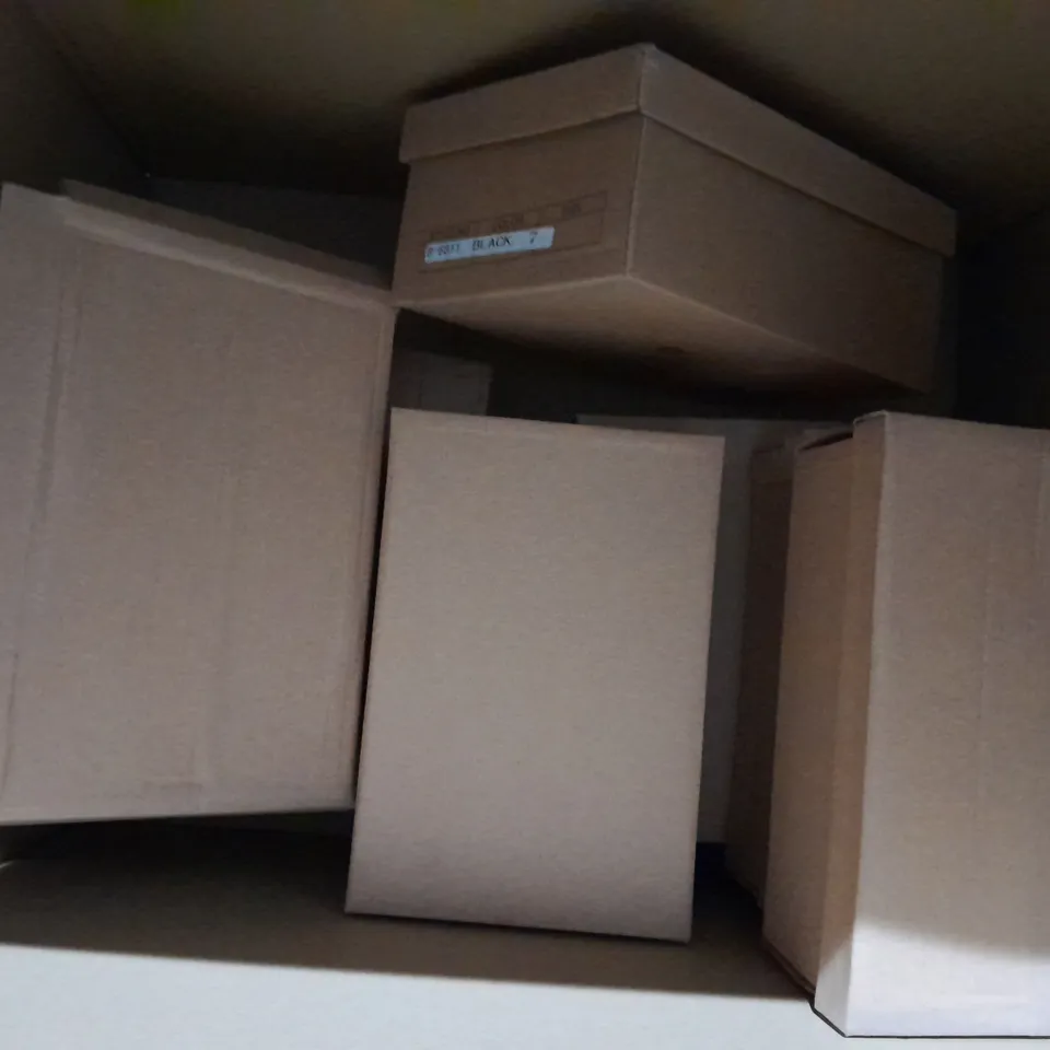 APPROXIMATELY 10 BOXED PAIR OF BOW TRAINERS IN BLACK VARIOUS SIZES TO INCLUDE SIZE 7