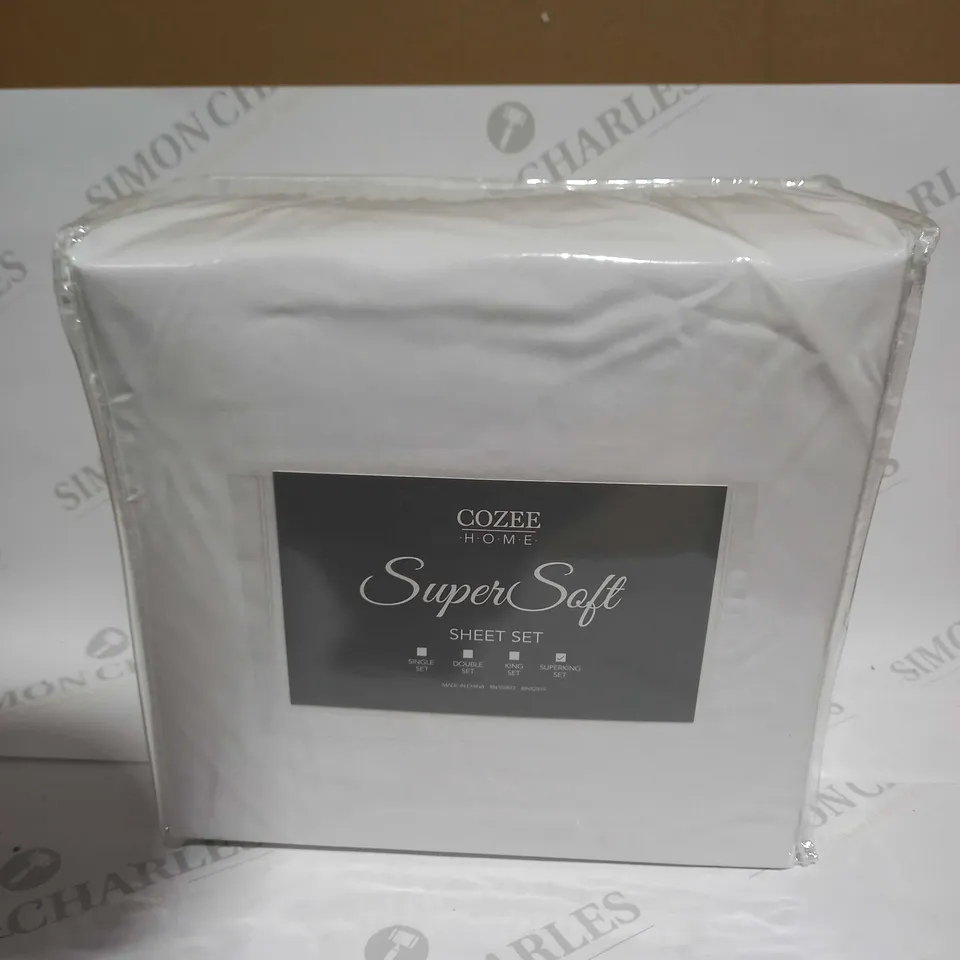 COZEE HOME SUPERSOFT SHEET SET - SUPERKING
