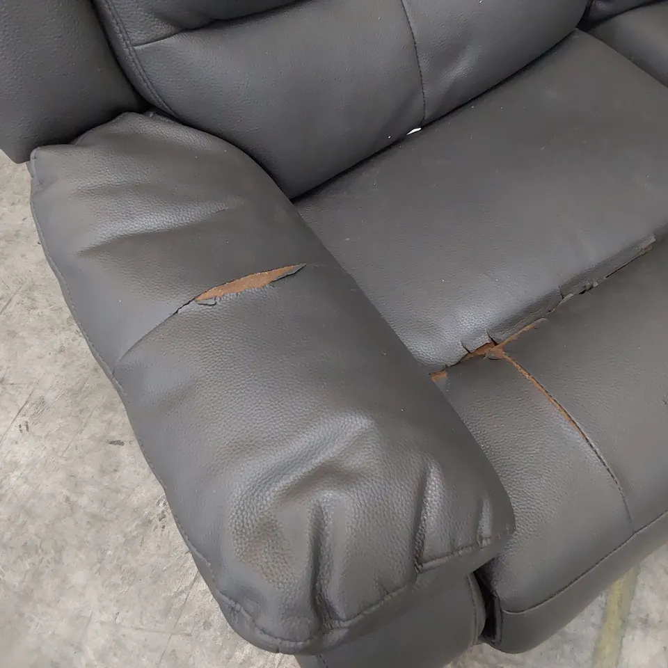 DESIGNER MANUAL RECLINING CORNER GROUP BROWN FAUX LEATHER