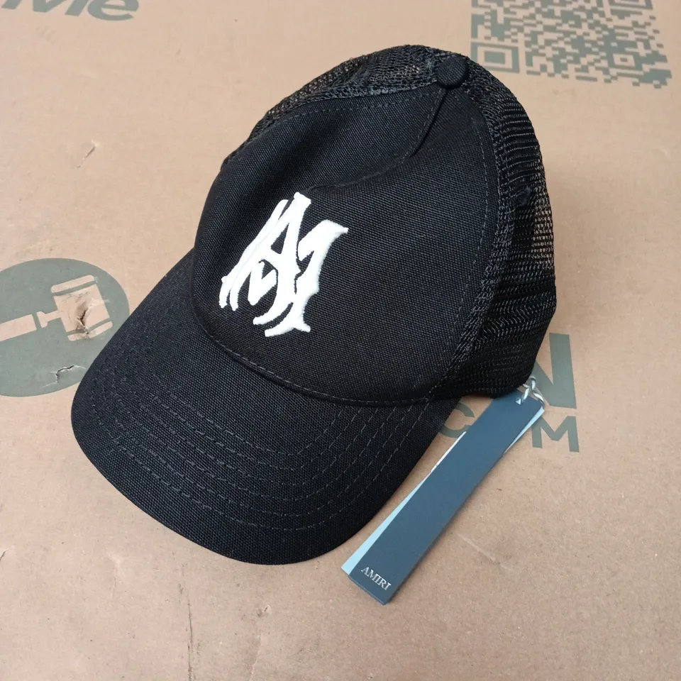 AMIRI MA LOGO TRUCKER CAP IN BLACK - ONE SIZE