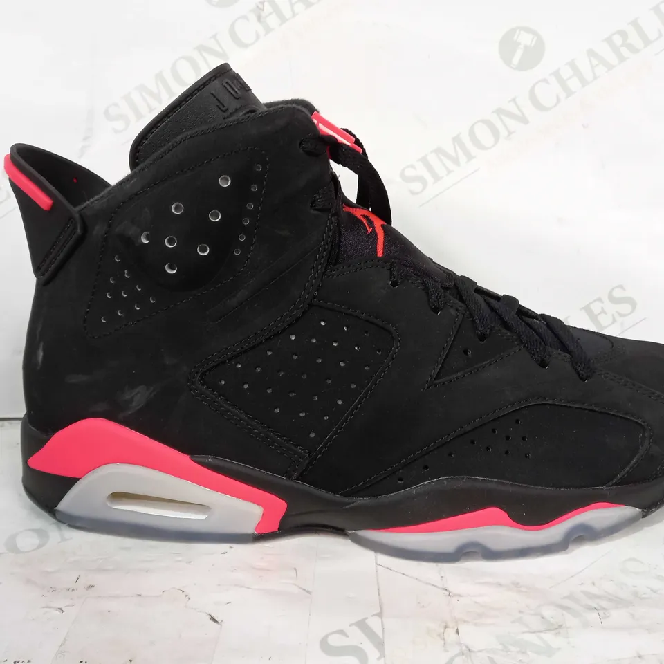 PAIR OF NIKE AIR JORDAN SHOES IN BLACK/CORAL UK SIZE 10
