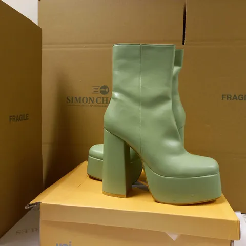 KOI SAGE PLATFORM HEELED ANKLE BOOTS - SIZE 6