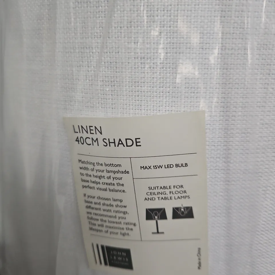 LINEN 40CM LAMPSHADE