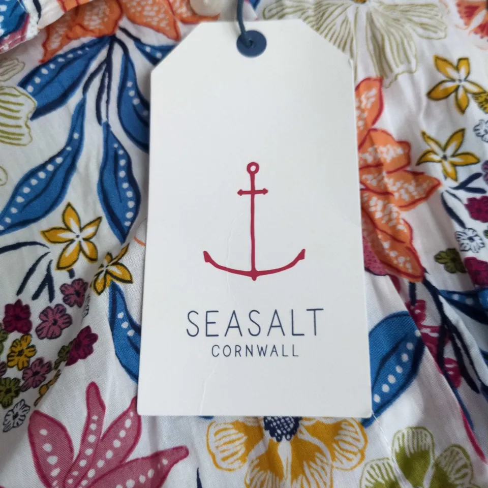 SEASALT CORNWALL LARISSA SHIRT – FLORAL ORGANIC COTTON, UK 18