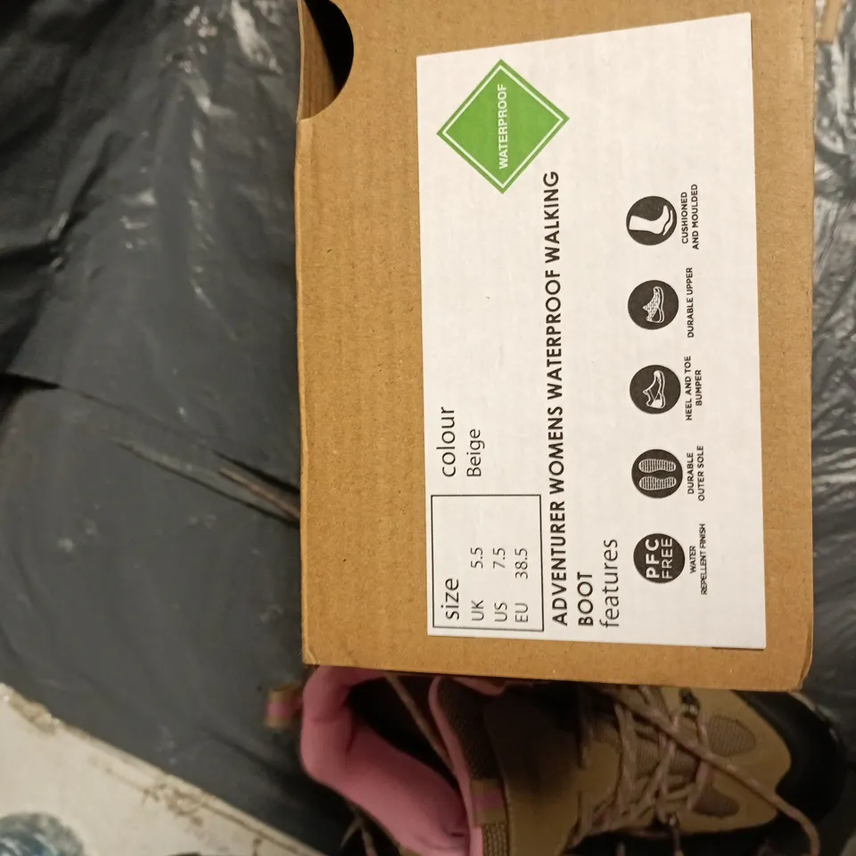 MOUNTAIN WAREHOUSE WOMEN'S WATERPROOF WALKING BOOTS – BEIGE/PINK, UK 5.5