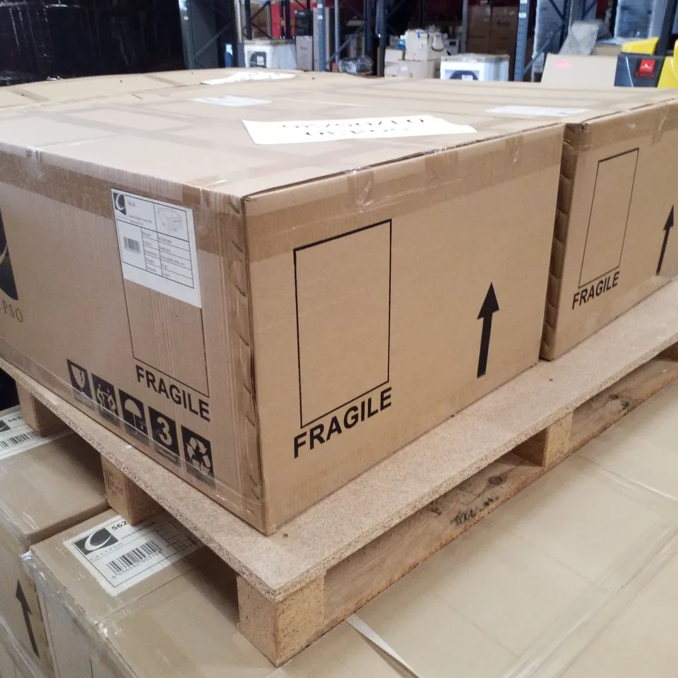 PALLET CONTAINING 2 BRAND NEW CALYPSO SAVENA SINGLE DRAWER WH VANITY UNIT 710 780W×420H×600D MM - SANDSTONE 