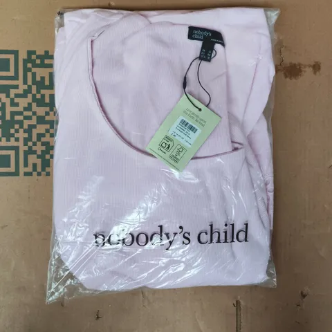 BAGGED NOBODY'S CHILD EVERLEIGH MIDI DRESS IN PINK SIZE UK 14