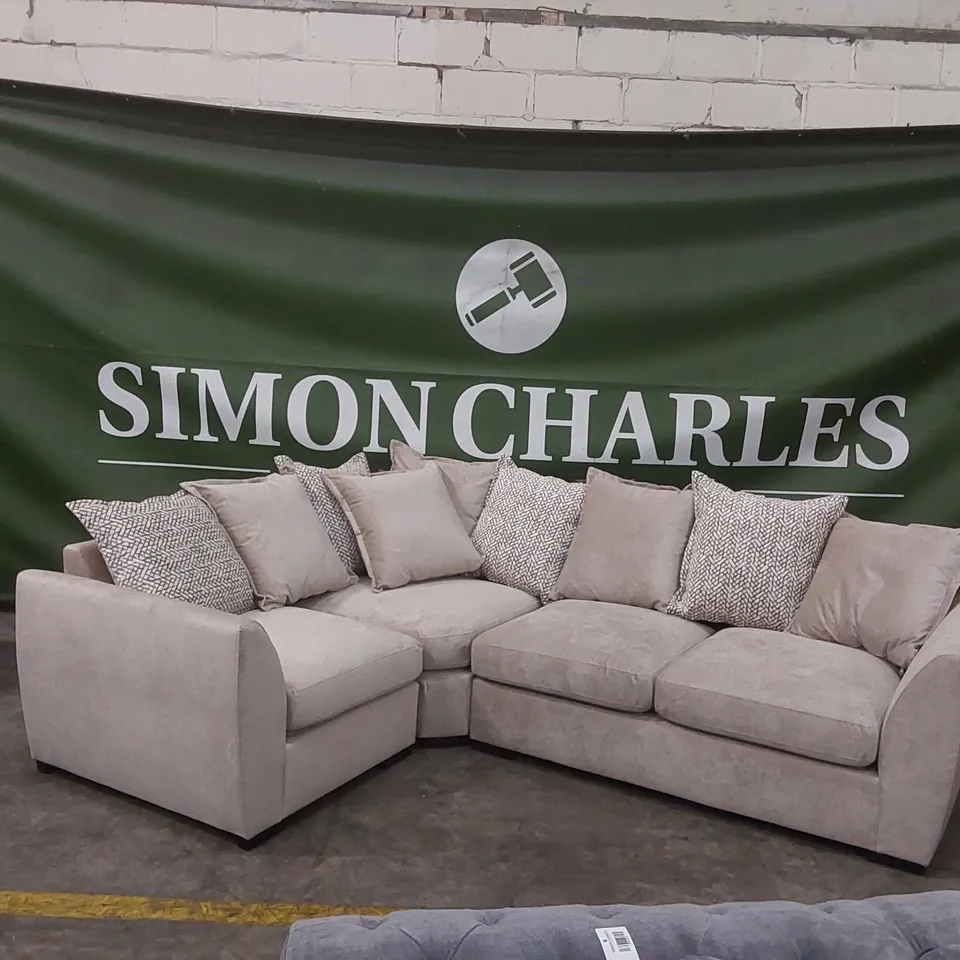 QUALITY DESIGNER HAVANA LH DOUBLE ARM CORNER GROUP SOFA