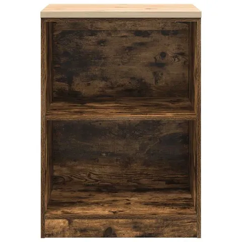 BOXED SOLID WOOD SINGLE STORAGE CABINET (85CM H × 60CM W × 51CM D)
