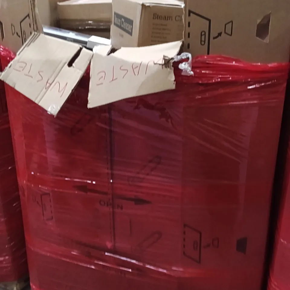 PALLET OF ASSORTED ITEMS INCLUDING - STEAM CLEANER, BLIND