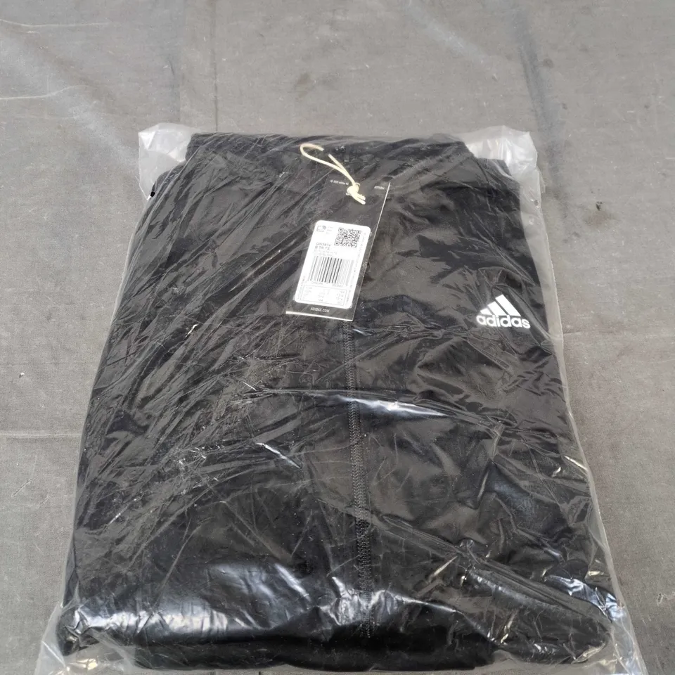 ADIDAS BLACK ZIP-UP JACKET - SIZE 13/14