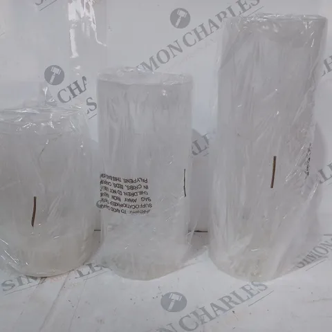 HOME REFLECTIONS SET OF 3 PRE-LIT CYLINDERS