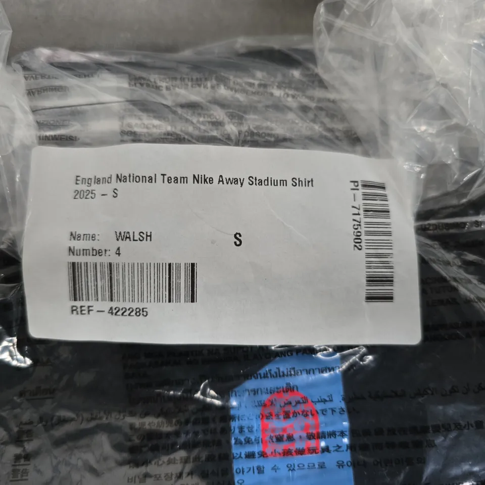 ENGLAND NATIONAL TEAM NIKE AWAY STADIUM SHIRT 2025 – WALSH #4 (SIZE S)