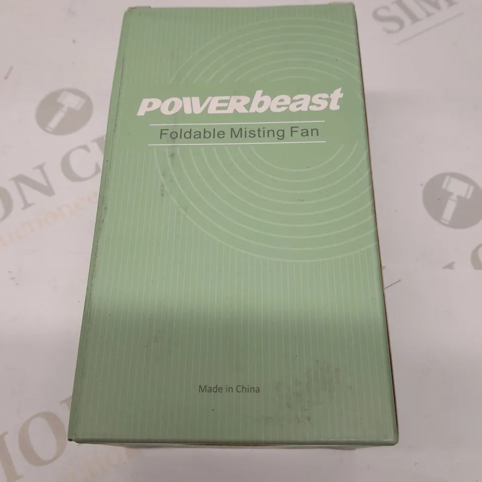 FIVE BRAND NEW BRAND NEW BOXED POWER BLAST FOLDABLE MISTING FAN