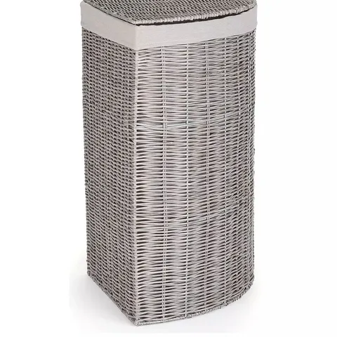 RATTAN LAUNDRY CORNER HAMPER