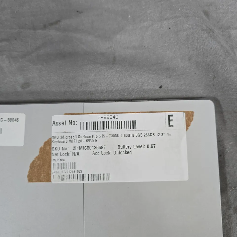 MICROSOFT SURFACE PRO 5 TABLET – I5, 8GB RAM, 256GB, 12.3-INCH DISPLAY