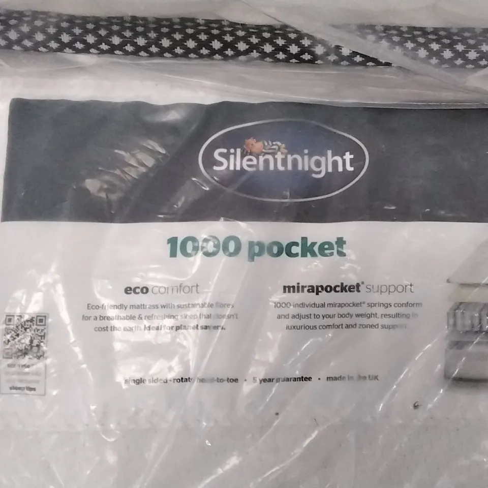 QUALITY BAGGED SILENTNIGHT ECO COMFORT POCKET SPRUNG 1000 KING SIZE 5FT MATTRESS