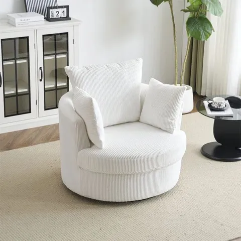 BOXED CORDURY SWIVEL ARMCHAIR