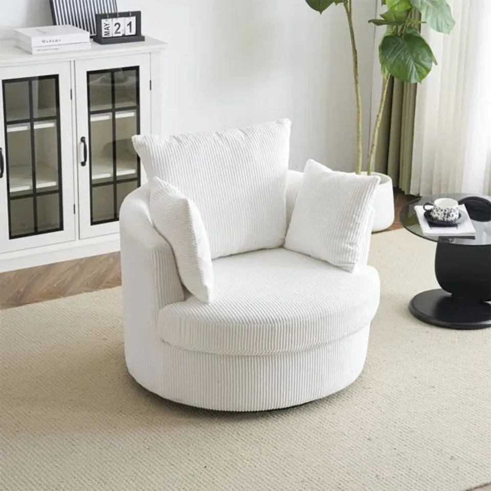 BOXED CORDURY SWIVEL ARMCHAIR