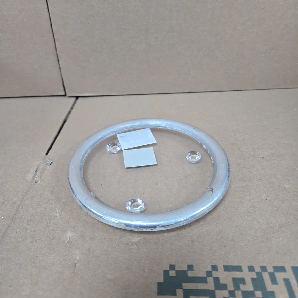 BOX OF APPROXIMATLEY 10 X GISELA GRAHAM SILVER GLASS CANDLE STAND