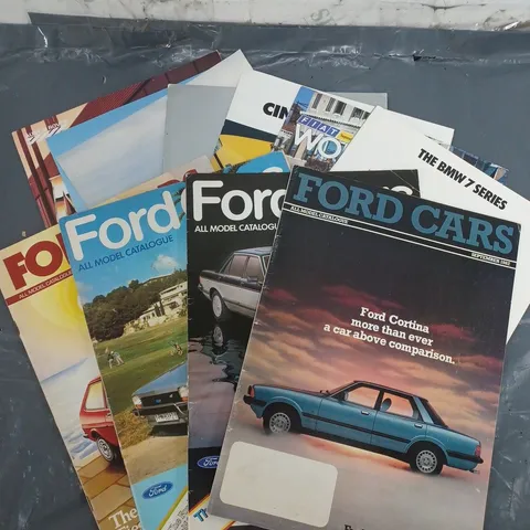 approx. 10 old car magazines from ford - fiat - citron