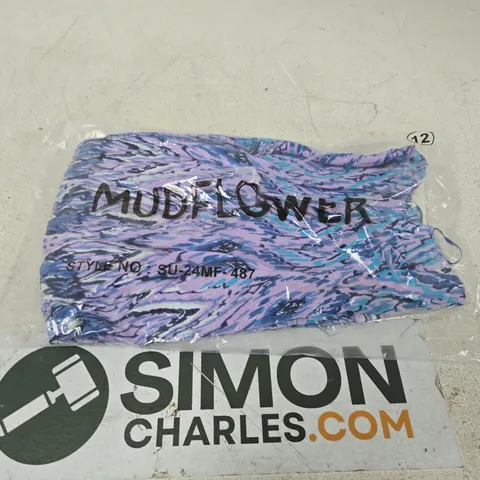 UK 12 MUDFLOWER WOMEN'S DRESS – PURPLE PRINT