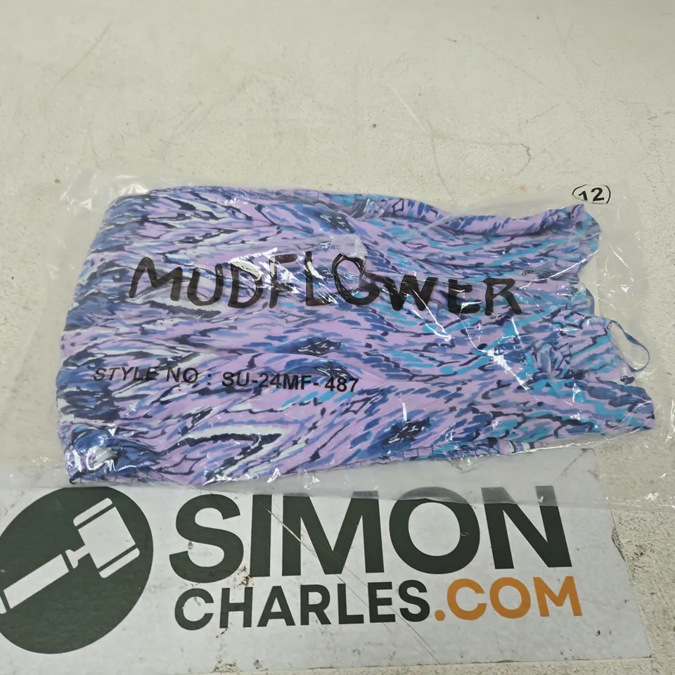 UK 12 MUDFLOWER WOMEN'S DRESS – PURPLE PRINT