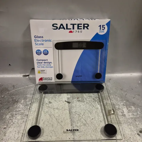 BOXED SALTER GLASS ELECTRONIC SCALE - COLLECTION ONLY 