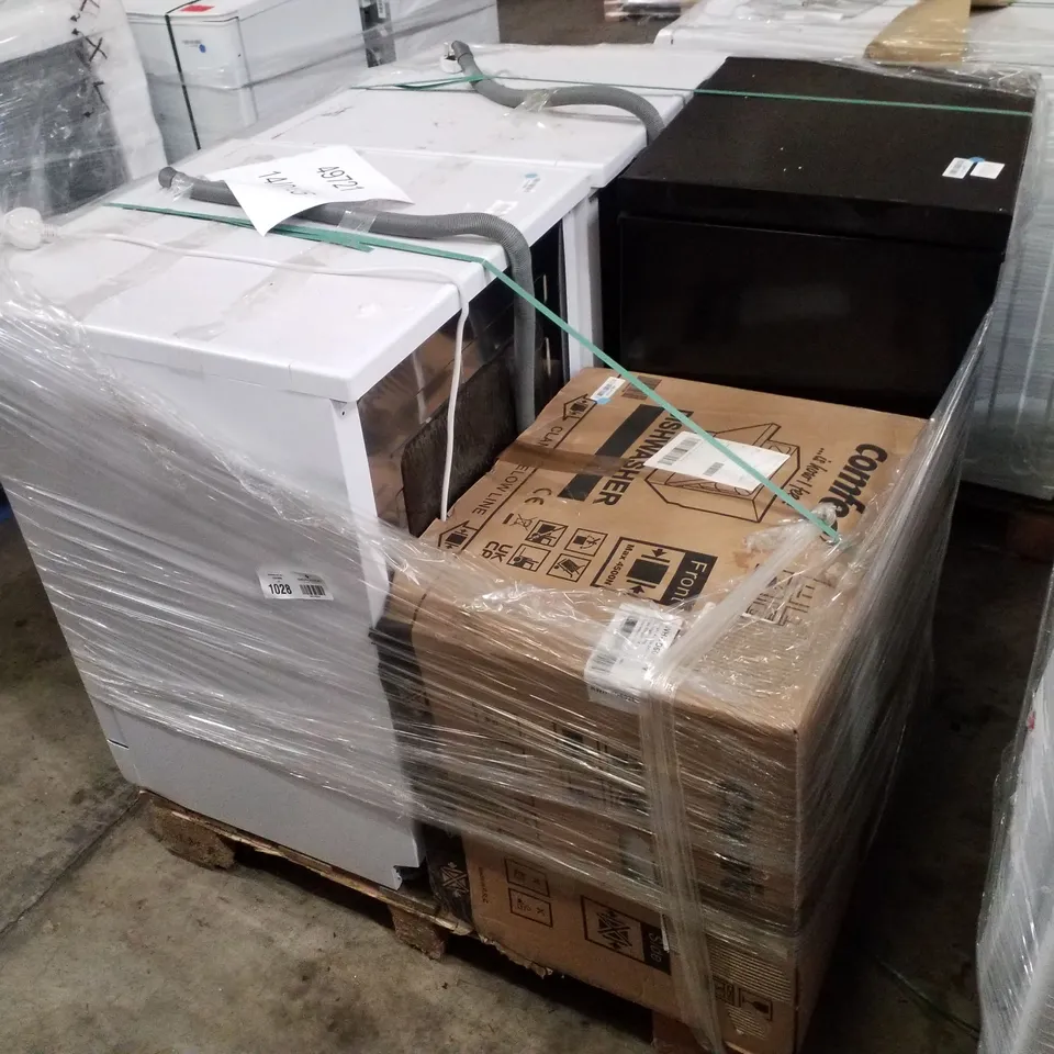 PALLET OF APPROXIMATELY 4 UNPROCESSED RAW RETURN WHITE GOODS TO INCLUDE