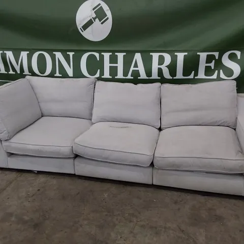 QUALITY BRITISH MADE LOUNGE Co THREE CORNER GROUP SECTIONS LIGHT GREY FABRIC