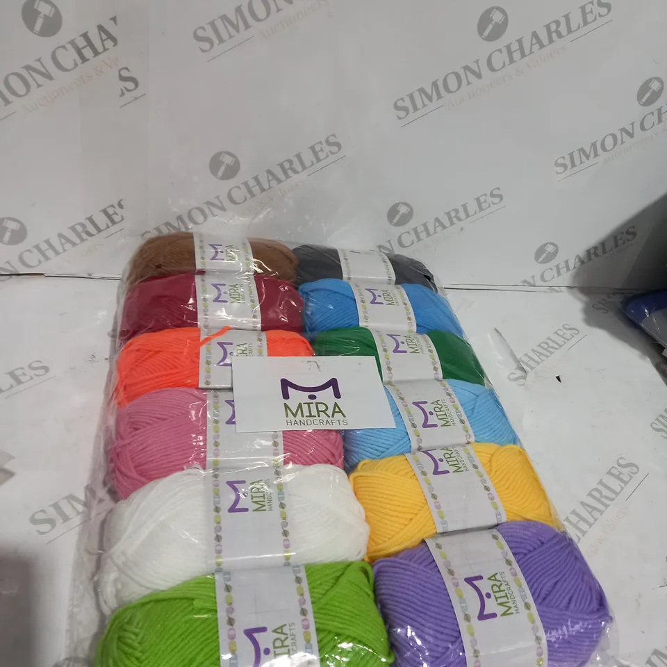 3 X MULTICOLOURED MIRA HANDCRAFTS YARN 