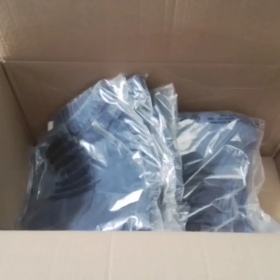 BOX CONTAINING APPROXIMATELY 10 BRAND NEW SIMPLY BE PLEAT DETAILED JEANS MIDNIGHT BLUE 14S