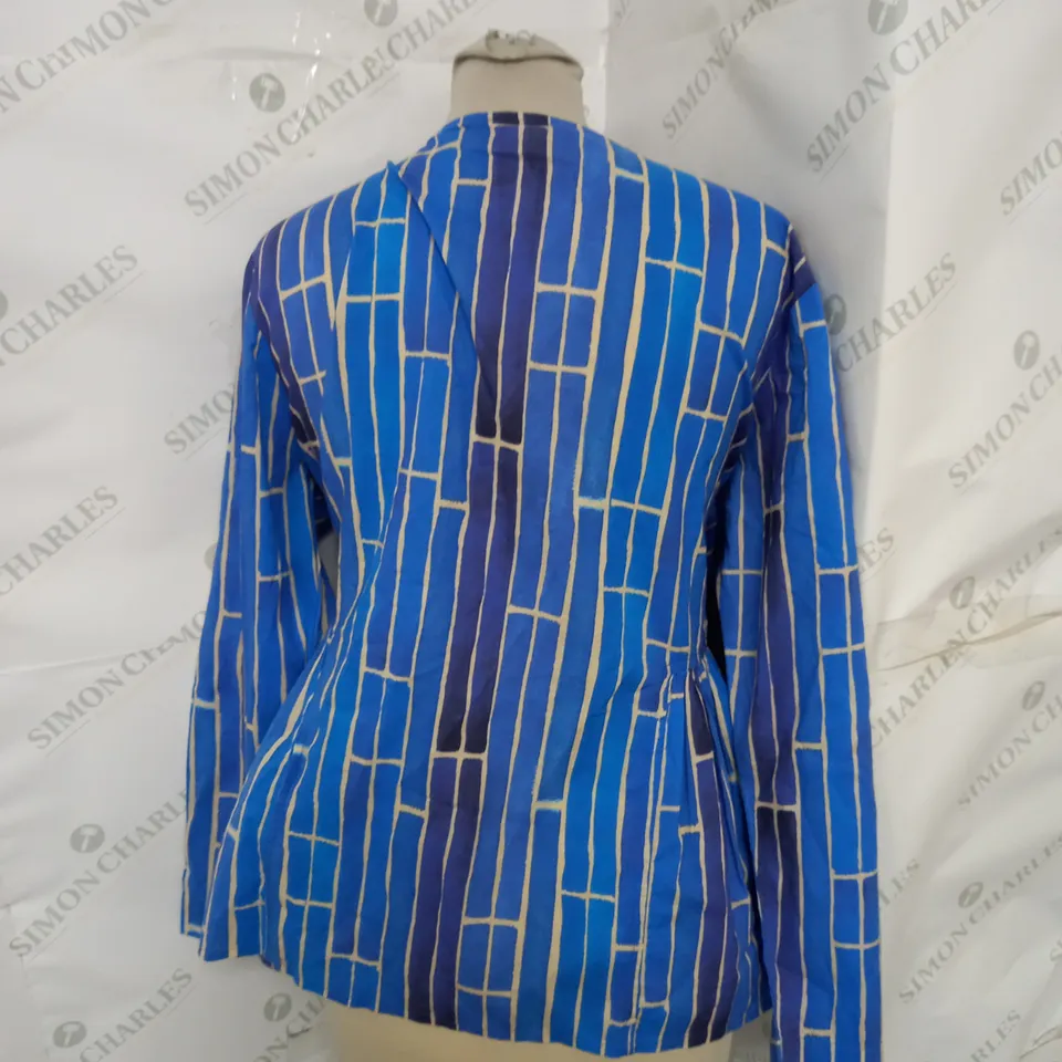 GUDRUNS JODEN HIMALAYA BLOUSE IN BLUE STRIPE SIZE M
