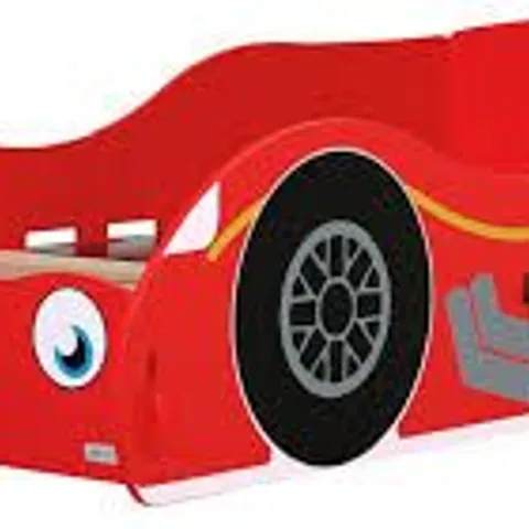 BOXED RACING CAR TODDLER BED - RED (1 BOX)