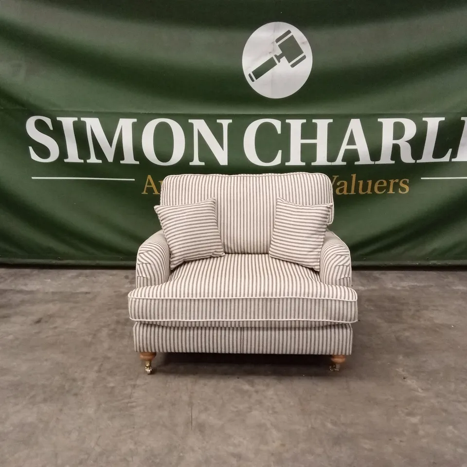 BAY STRIPE SNUGGLE CHAIR RRP £849