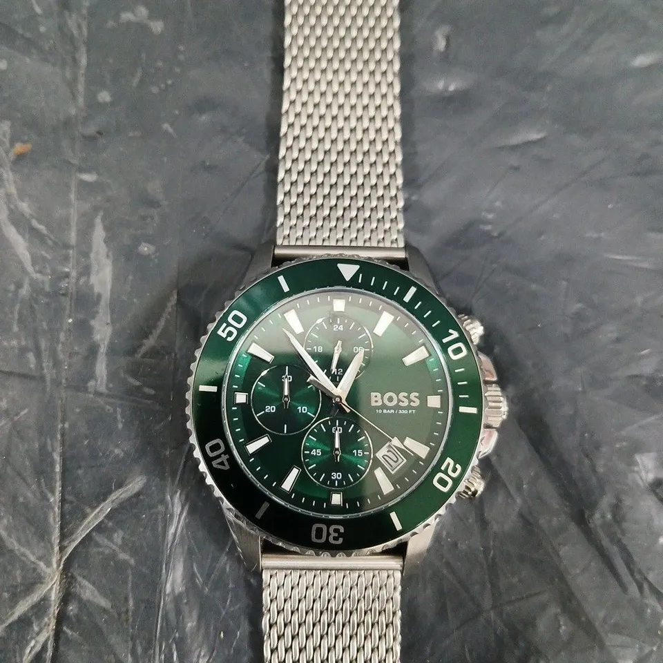 BOSS ADMIRAL GREEN CHRONOGRAPH WATCH RRP £329