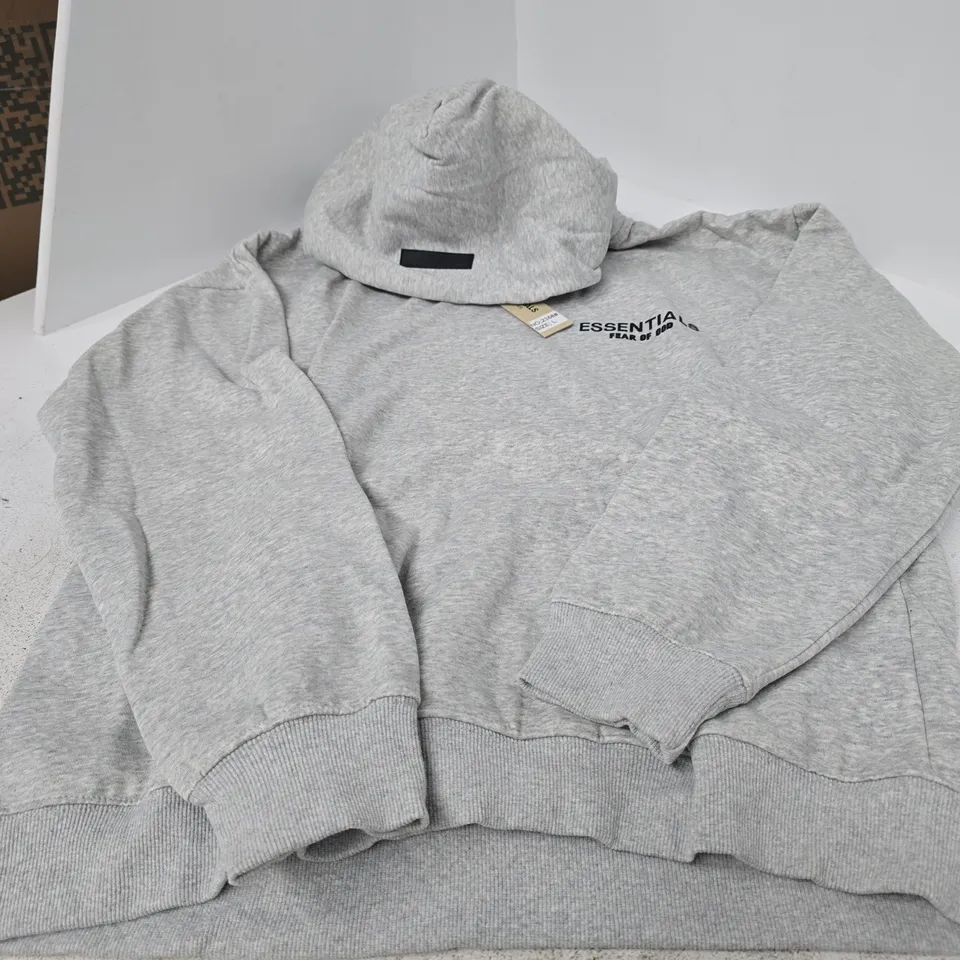 FEAR OF GOD ESSENTIALS HOODIE – GREY, SIZE L