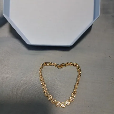 SWAROVSKI GOLD-TONE CRYSTAL DISC BRACELET