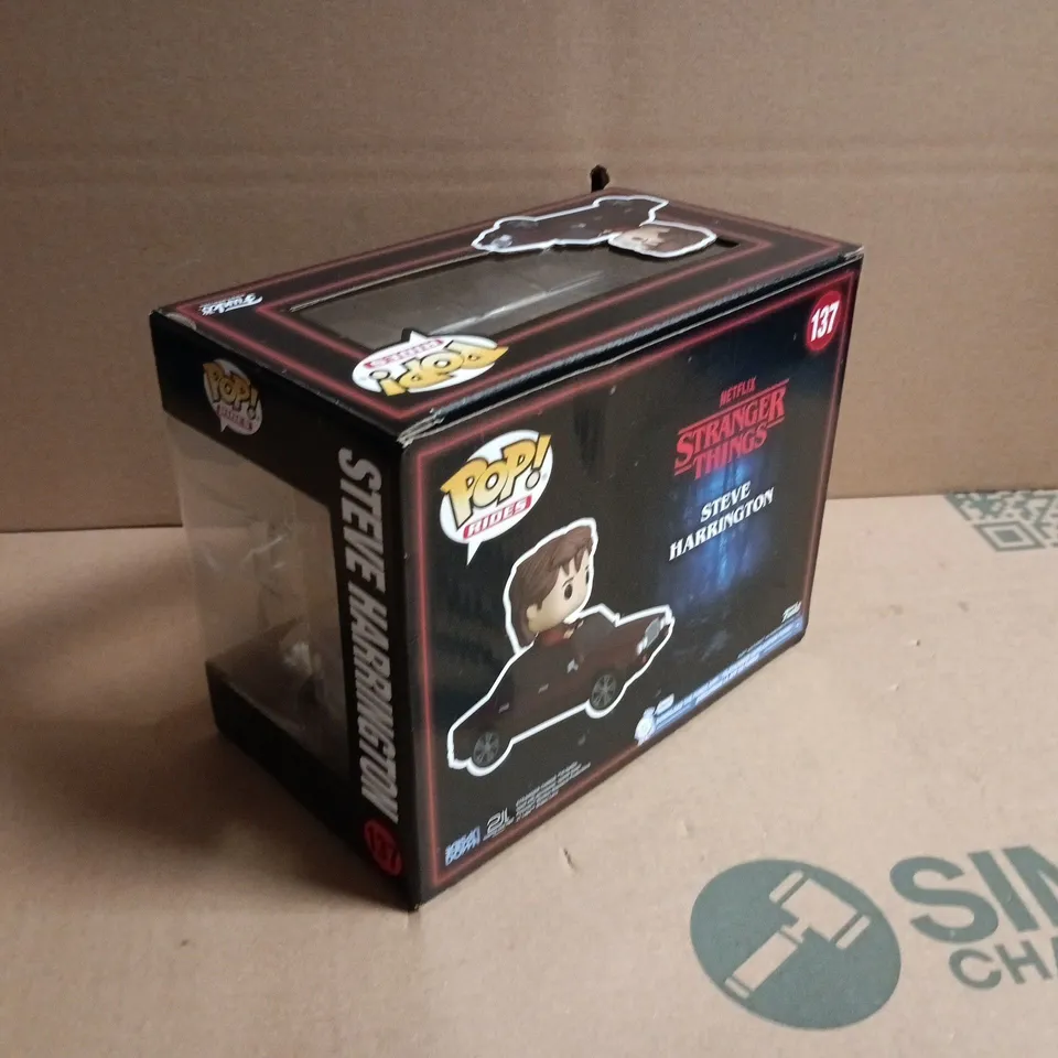 FUNKO POP! RIDES STEVE HARRINGTON – STRANGER THINGS – BOXED