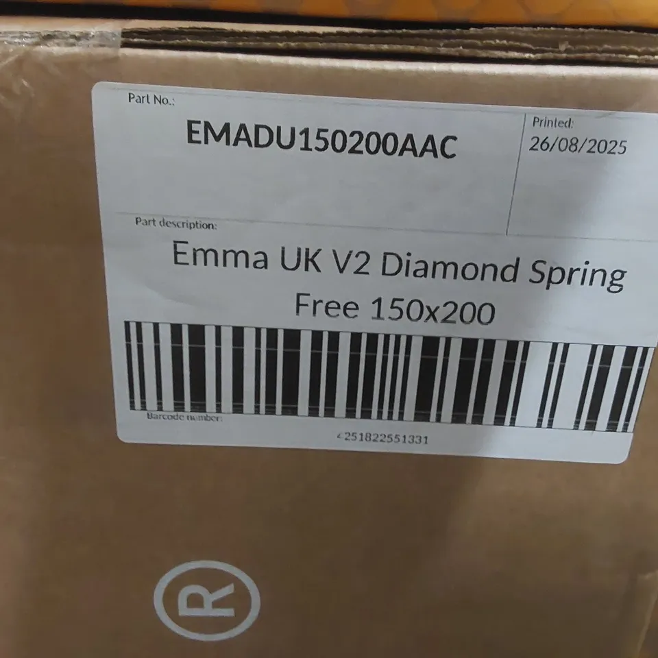 BRAND NEW BOXED EMMA UK V2 DIAMOND SPRING FREE 150 x 200CM KING SIZE MATTRESS 