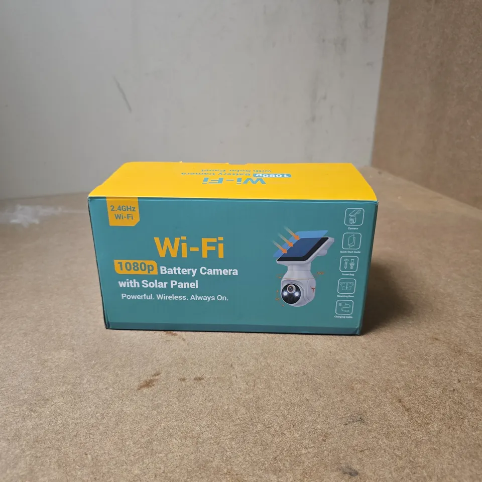 WI-FI BATTERY CAMERA WITH SOLAR PANEL – 1080P (BOXED)