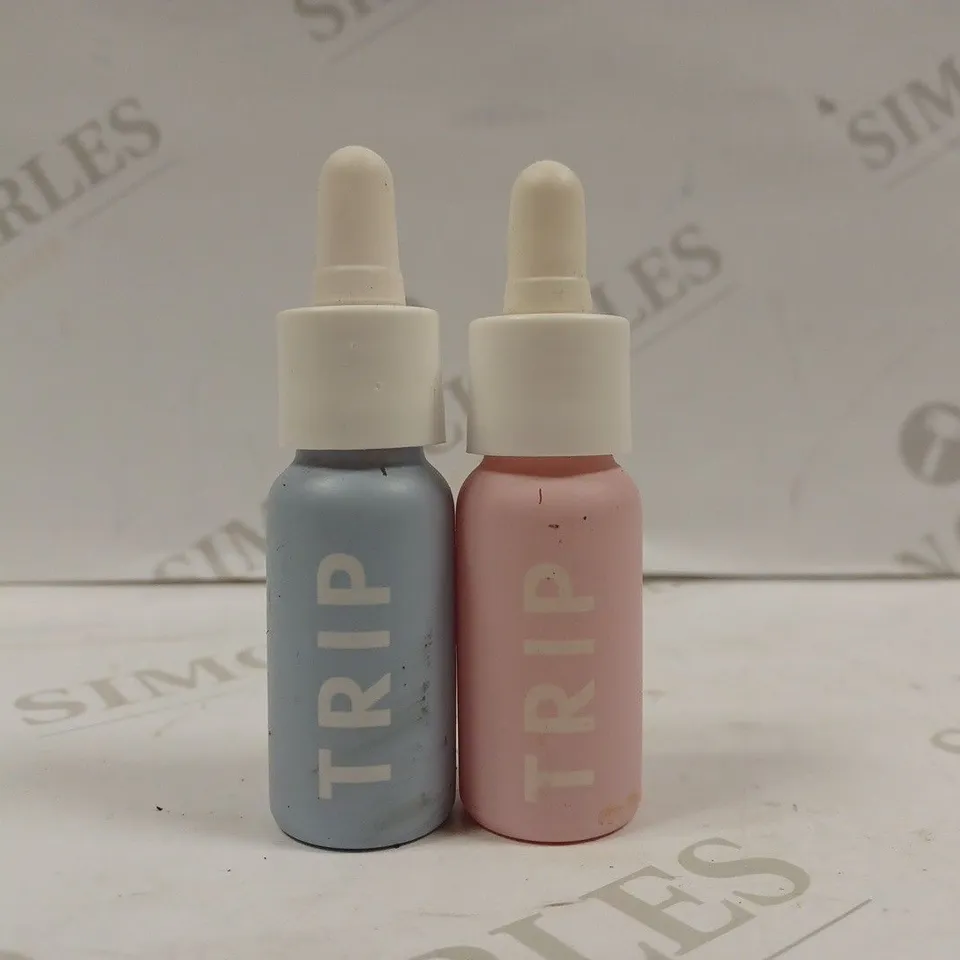 BOX OF 2 X 15ML TRIP PRODUCTS TO INCLUDE STRONG WILD MINT/CHAMOMILE 1000MG CBD & ORIGINAL ORANGE BLOSSOM/CHAMOMILE 300MG CBD 