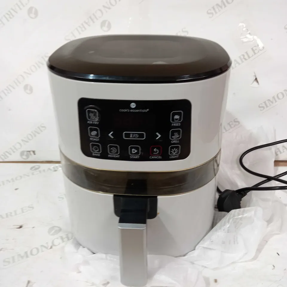 COOK'S ESSENTIALS 4.0L AIR FRYER WITH DIGITAL TOUCHSCREEN & VIEWING SCREEN - COOL GREY