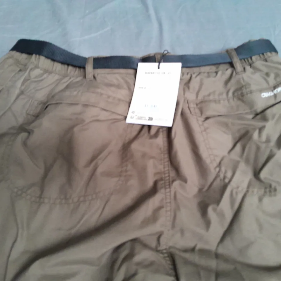 CRAGHOPPERS MENS RELAXED FIT KIWI CLASSIC TROUSERS IN DARK MOSS - UK 38
