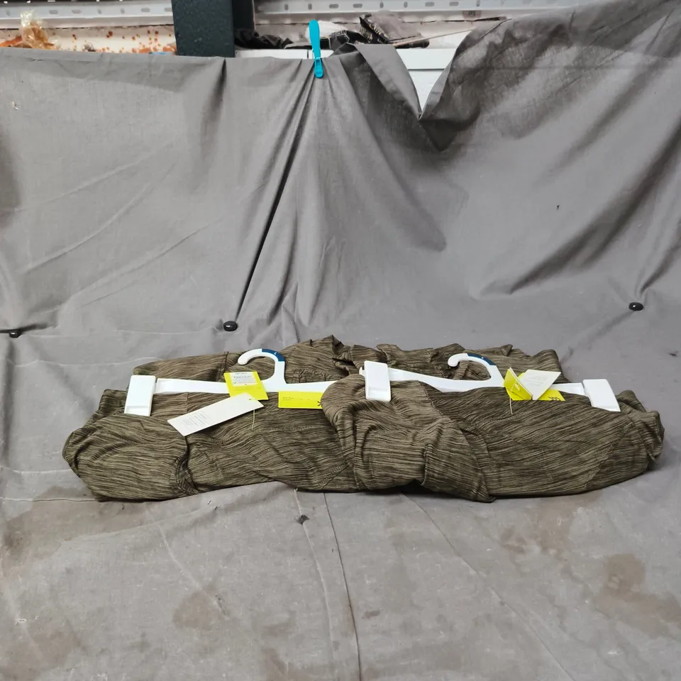 2 X ALL IN MOTION MID RISE JOGGERS LARGE HEATHERED OLIVE GREEN WITH TAGS