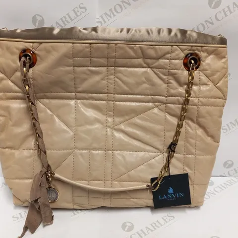 LANVIN CABAS AMALIA CALF SKIN BEIGE