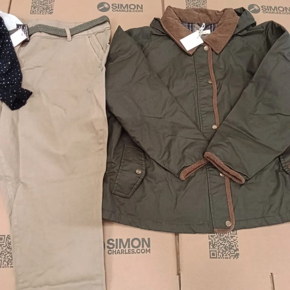 PALLET OF BRAND NEW WOMENS QUALITY DESIGNER CLOTHES APPROXIMATELY 150 TO INCLUDE; JACKETS, PANTS, DRESSES ETC